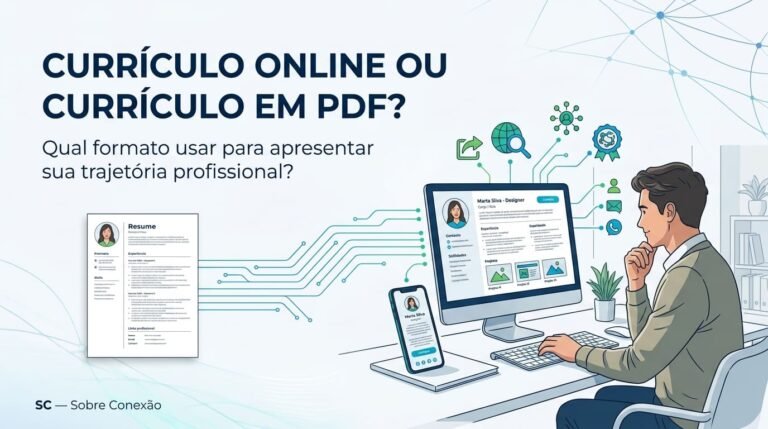 Currículo online ou currículo em PDF para apresentação profissional